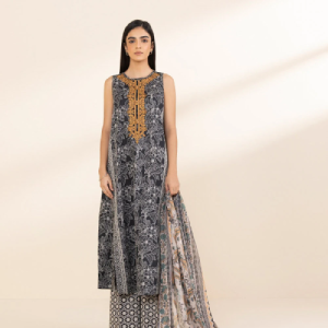 SAPPHIRE | 3 PIECE - EMBROIDERED COTTON SUIT